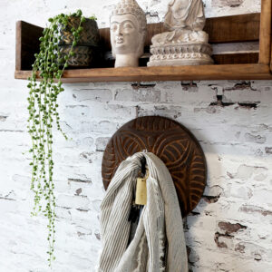 patere ronde en bois recycle metal 1