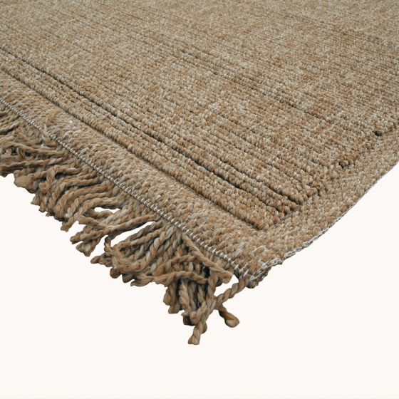 tapis aspect jute motif lignes 2