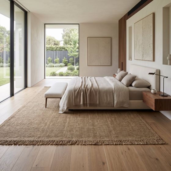 tapis aspect jute motif lignes 6
