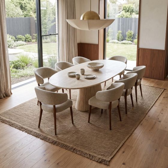 tapis aspect jute motif lignes 8