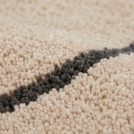 tapis ovale 160x230 ecru lignes noires 2