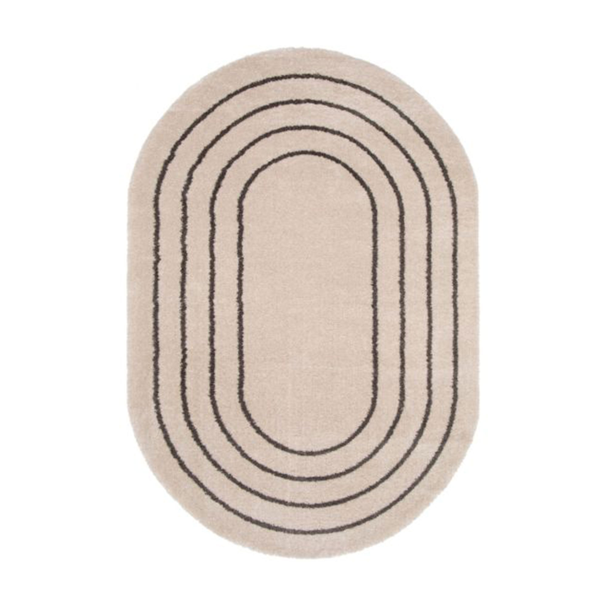 tapis ovale 160x230 ecru lignes noires 7