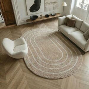 tapis ovale beige 120x170 2