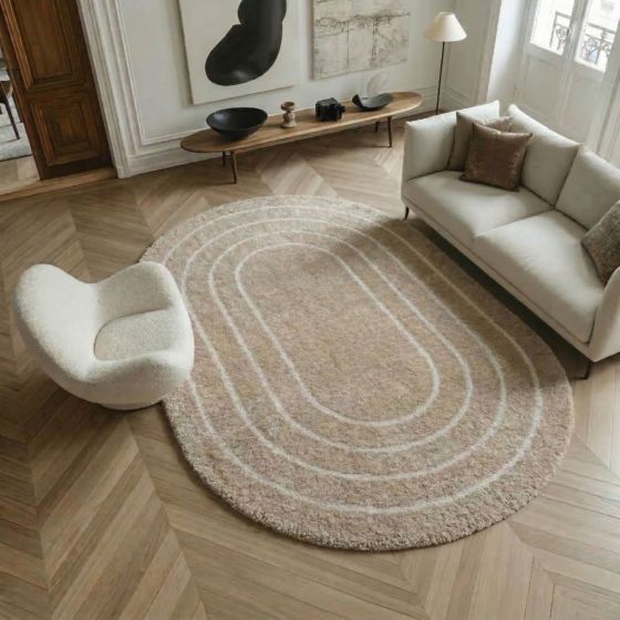 tapis ovale beige 120x170 2