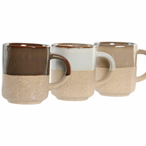 tasse a cafe expresso gres naturel marron blanc beige 2