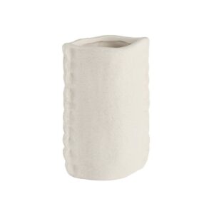 vase cylindrique en terre cuite blanc brut