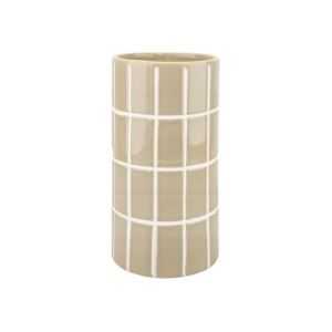 vase en ceramique effet carrelage beige