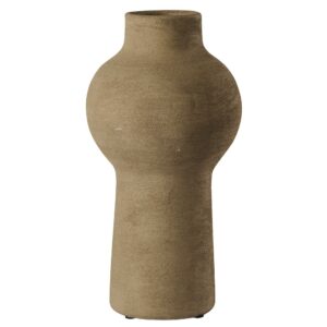 vase en terre cuite brun marron taupe