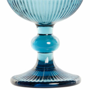verres à pied bleu strie 3