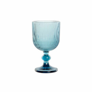 verres à pied bleu strie 4