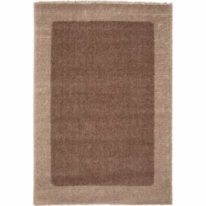 tapis epais crade marron beige 1